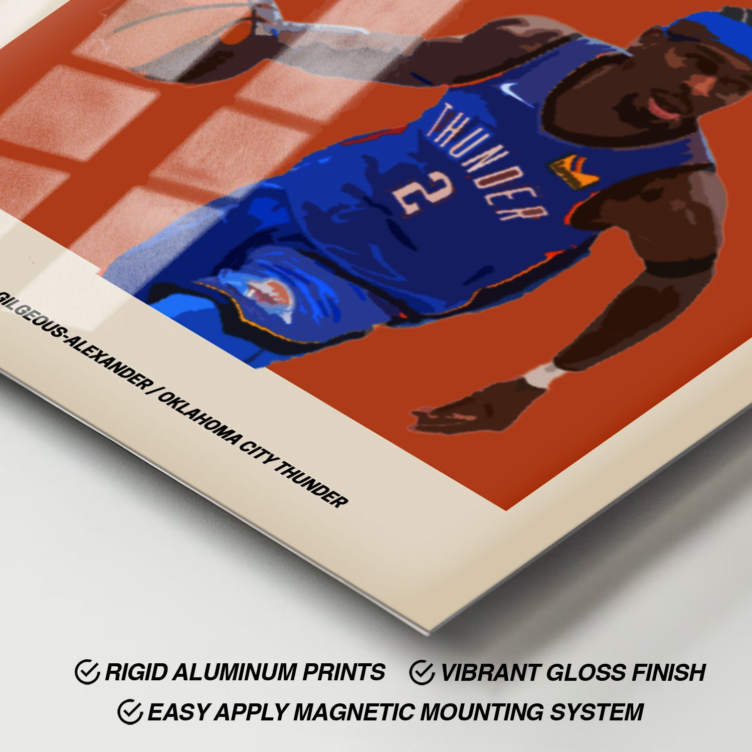 Flex Designs Metal Poster Shai Gilgeous Alexander FlexM 11 x 17" Home Goods - Sports  Metal Poster