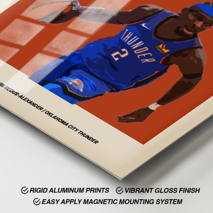 Flex Designs Metal Poster Shai Gilgeous Alexander FlexM 11 x 17" Home Goods - Sports  Metal Poster