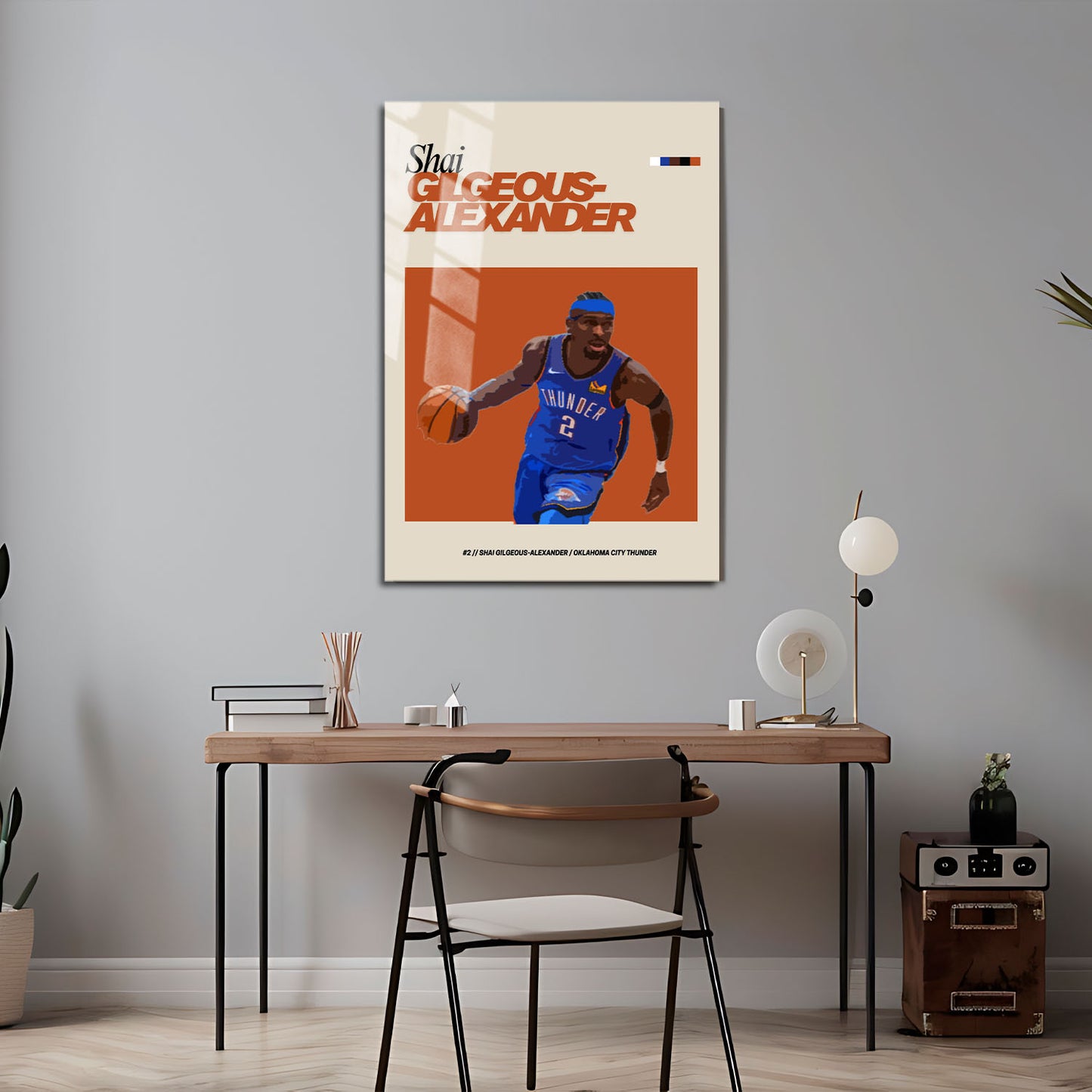 Flex Designs Metal Poster Shai Gilgeous Alexander FlexM 5 x 7" Home Goods - Sports  Metal Poster