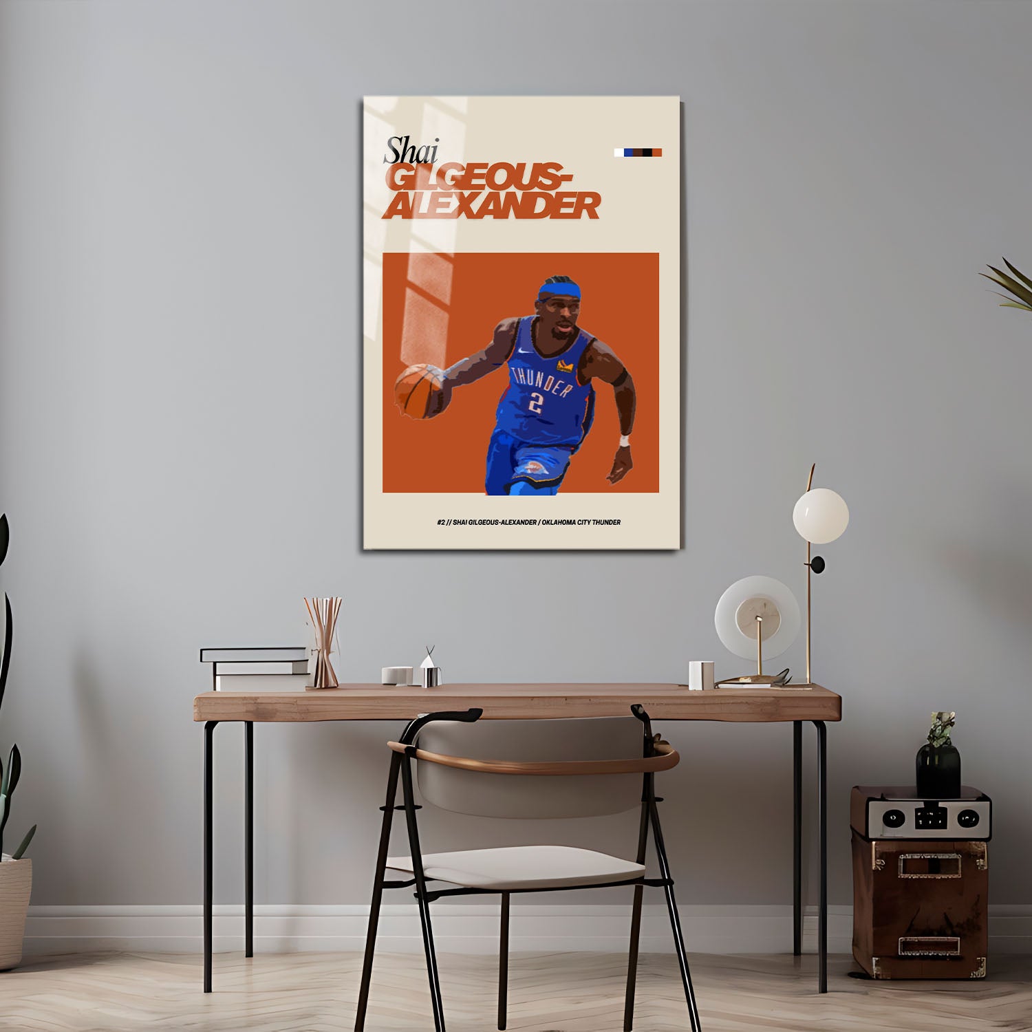 Flex Designs Metal Poster Shai Gilgeous Alexander FlexM 5 x 7" Home Goods - Sports  Metal Poster