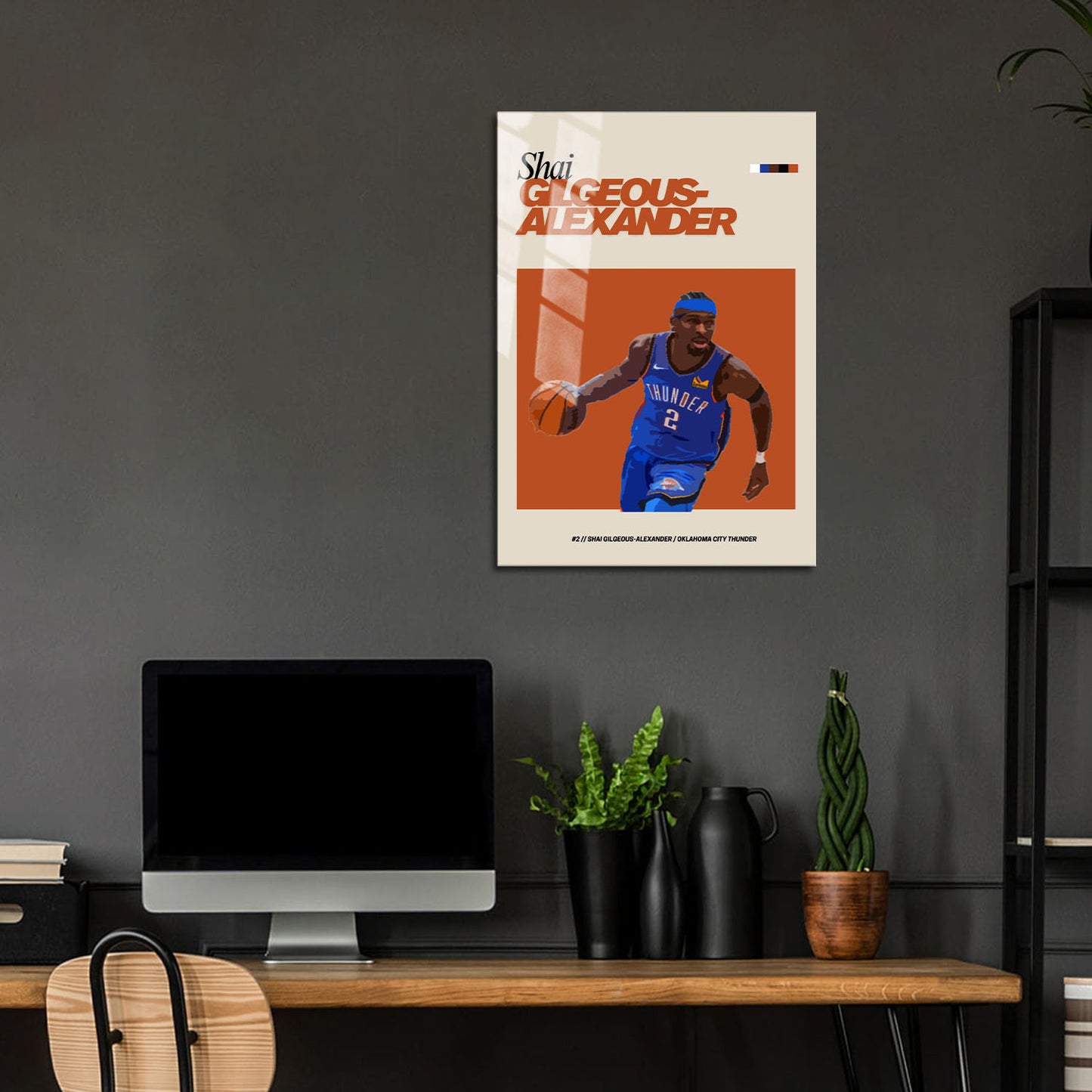Flex Designs Metal Poster Shai Gilgeous Alexander FlexM 24 x 36" Home Goods - Sports  Metal Poster