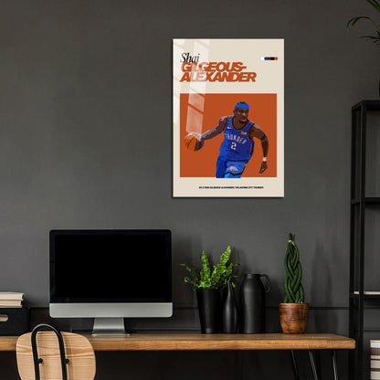 Flex Designs Metal Poster Shai Gilgeous Alexander FlexM 24 x 36" Home Goods - Sports  Metal Poster