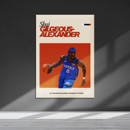 Flex Designs Metal Poster Shai Gilgeous Alexander FlexM 5 x 7" Home Goods - Sports  Metal Poster