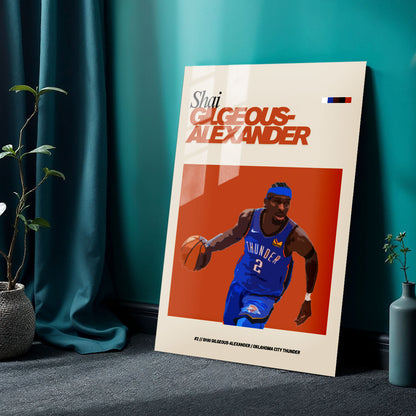 Flex Designs Metal Poster Shai Gilgeous Alexander FlexM 24 x 36" Home Goods - Sports  Metal Poster