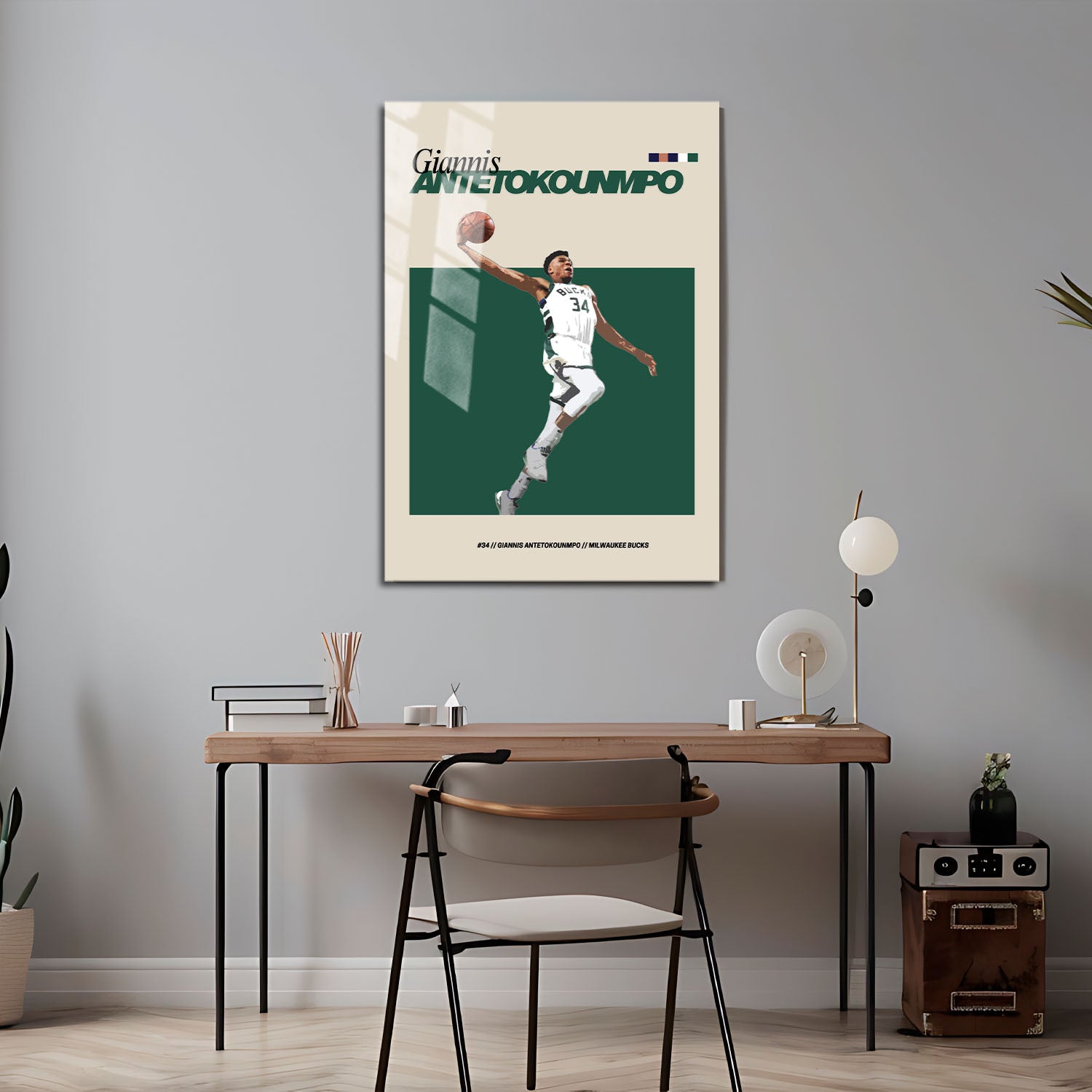 Flex Designs Metal Poster Giannis Antetokounmpo FlexM 5 x 7" Home Goods - Sports  Metal Poster