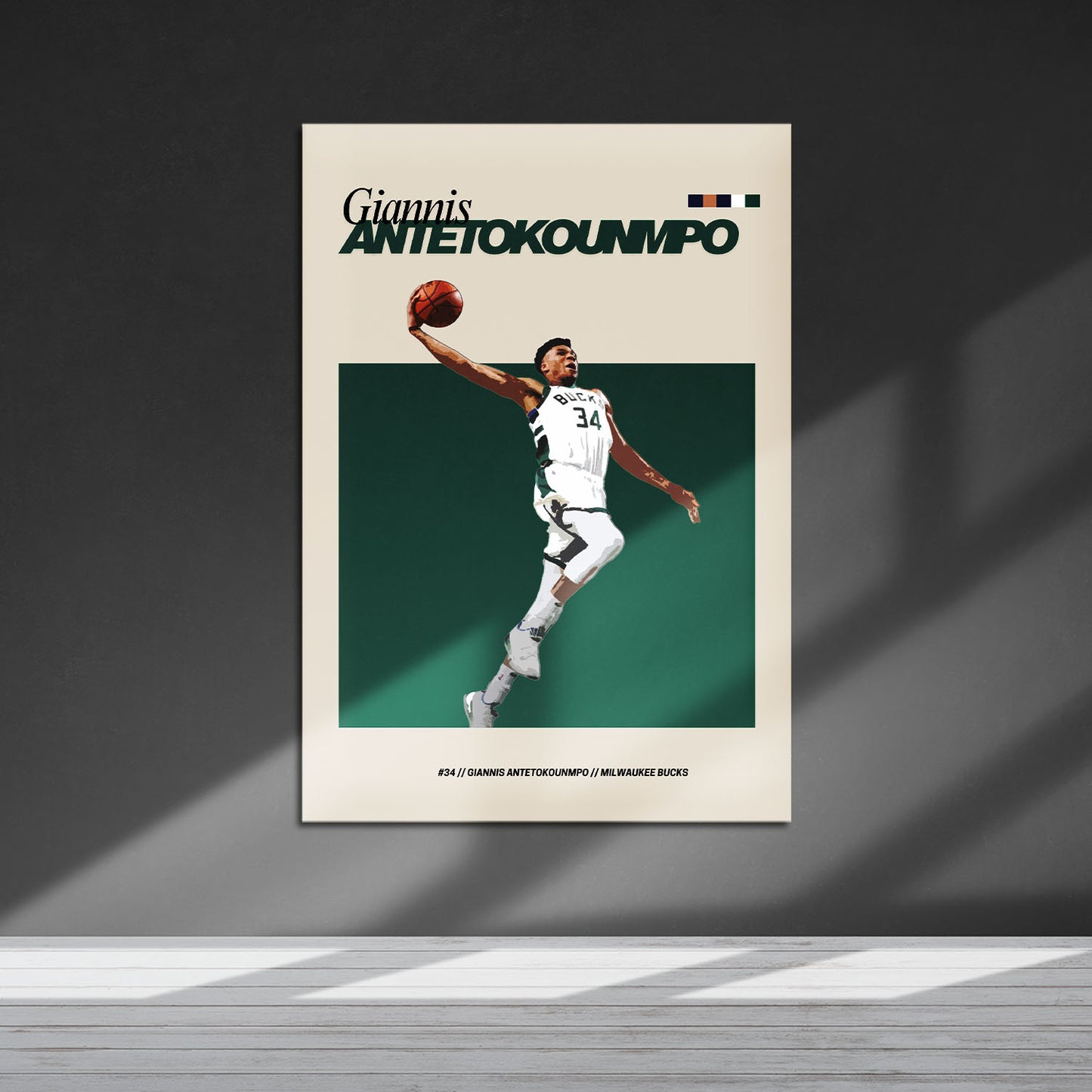 Flex Designs Metal Poster Giannis Antetokounmpo FlexM 5 x 7" Home Goods - Sports  Metal Poster