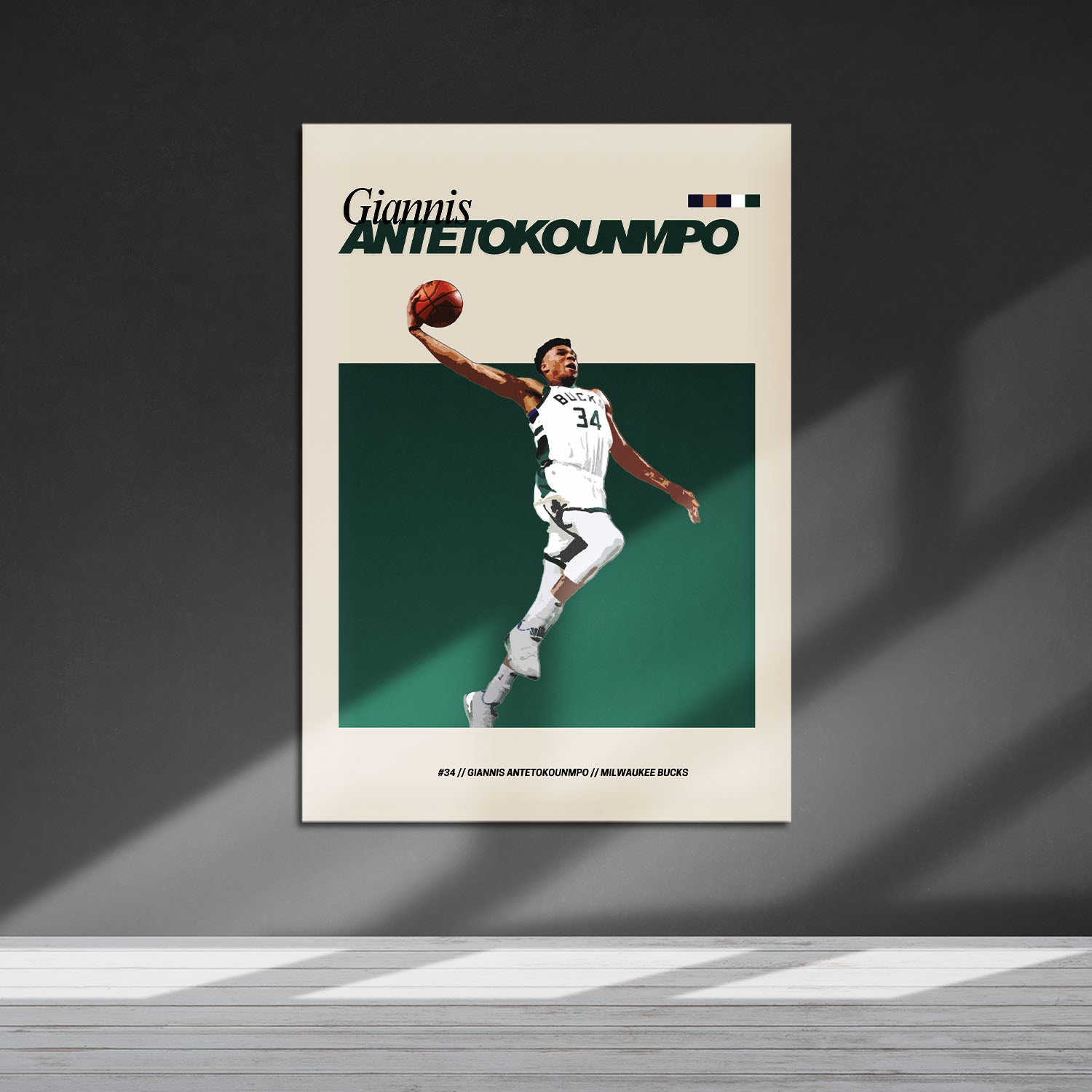 Flex Designs Metal Poster Giannis Antetokounmpo FlexM 5 x 7" Home Goods - Sports  Metal Poster