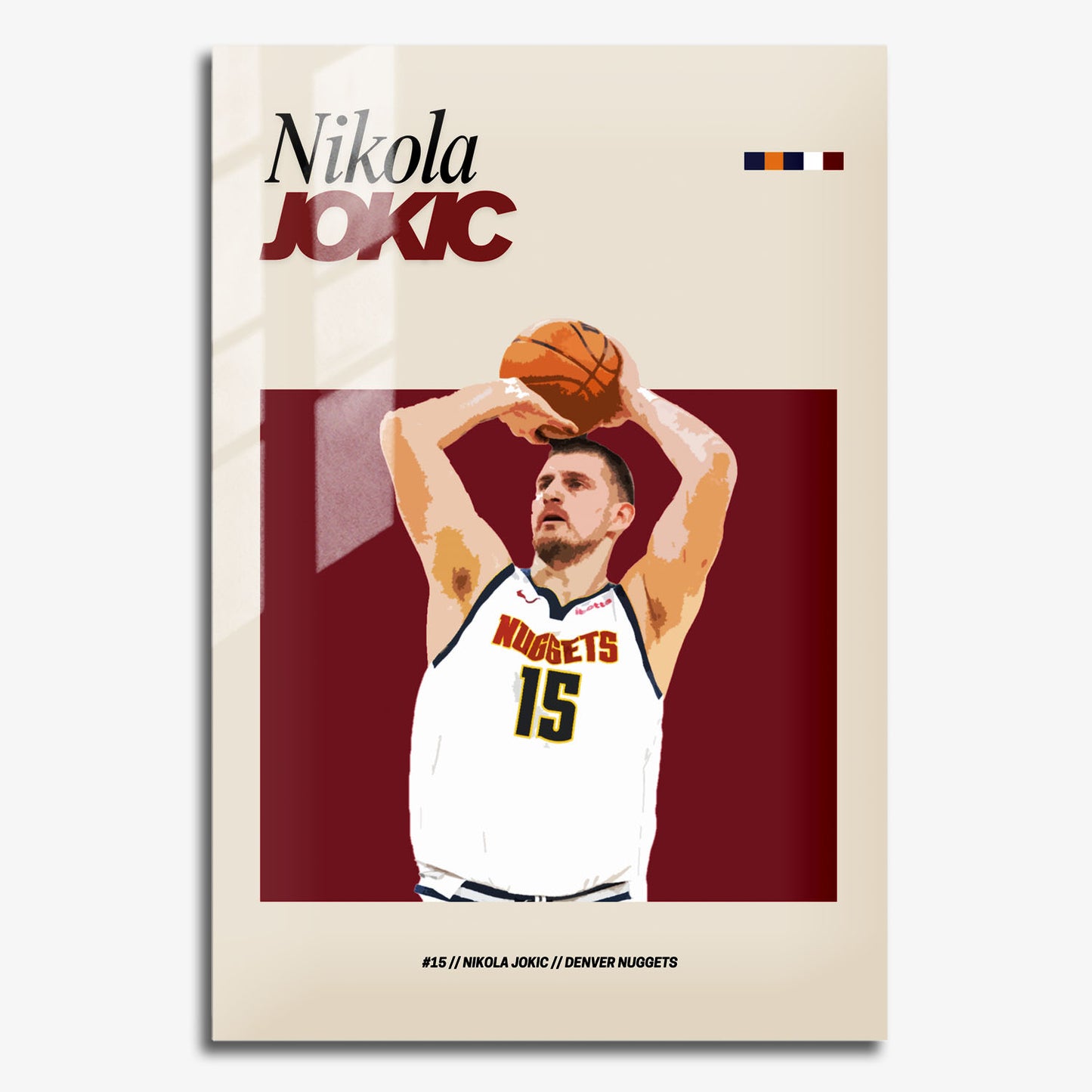 Flex Designs Metal Poster Nikola Jokic FlexM 11 x 17" Home Goods - Sports  Metal Poster