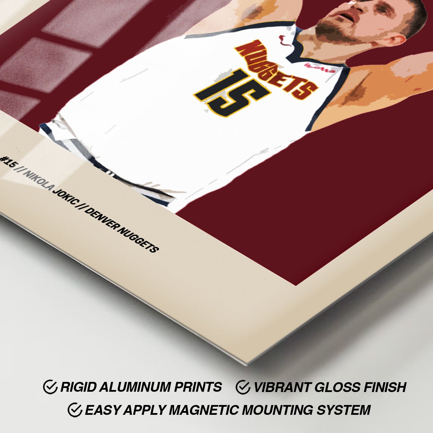 Flex Designs Metal Poster Nikola Jokic FlexM 11 x 17" Home Goods - Sports  Metal Poster