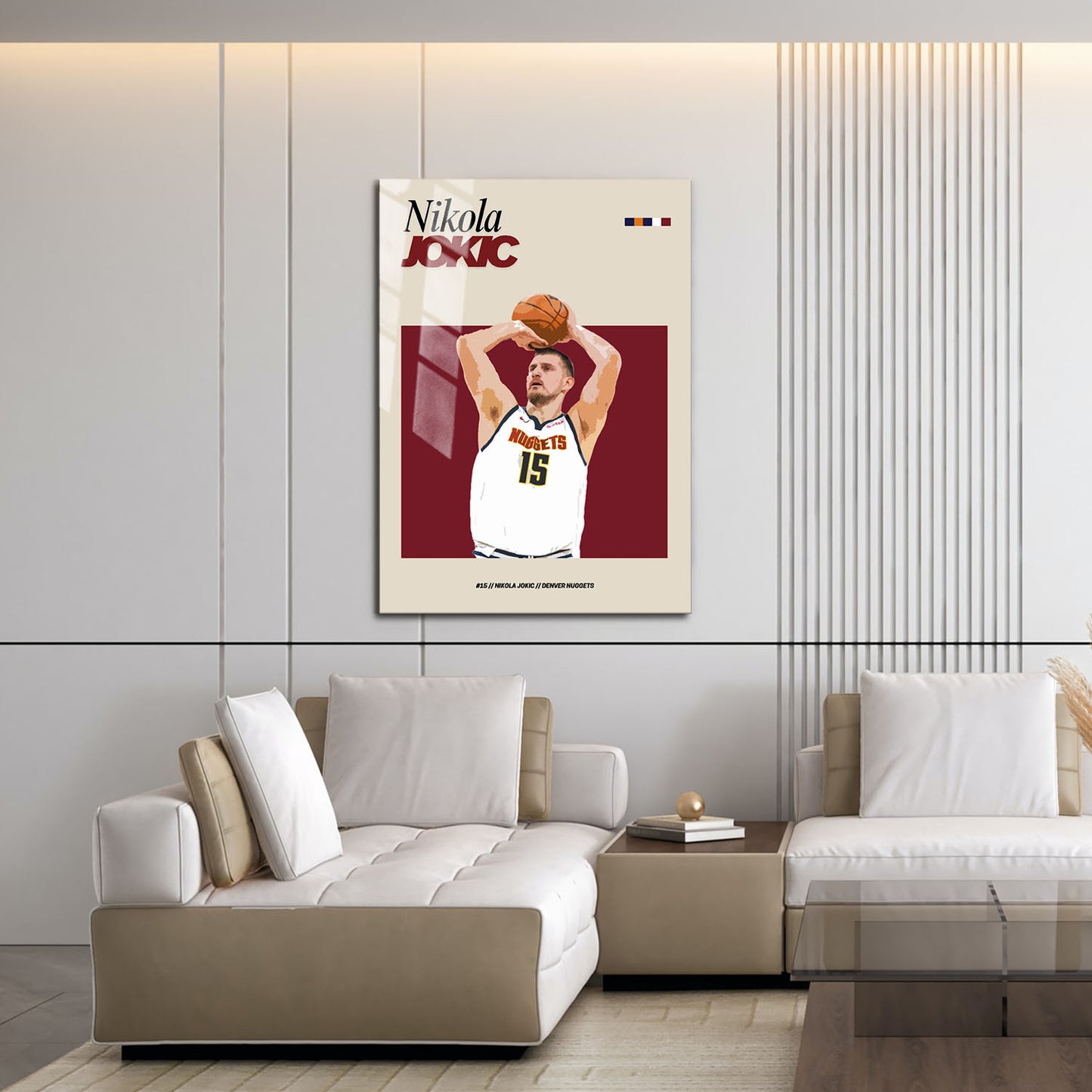 Flex Designs Metal Poster Nikola Jokic FlexM 16 x 24" Home Goods - Sports  Metal Poster