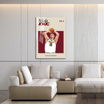 Flex Designs Metal Poster Nikola Jokic FlexM 16 x 24" Home Goods - Sports  Metal Poster