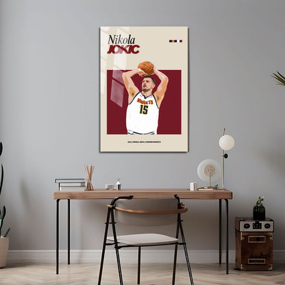 Flex Designs Metal Poster Nikola Jokic FlexM 5 x 7" Home Goods - Sports  Metal Poster