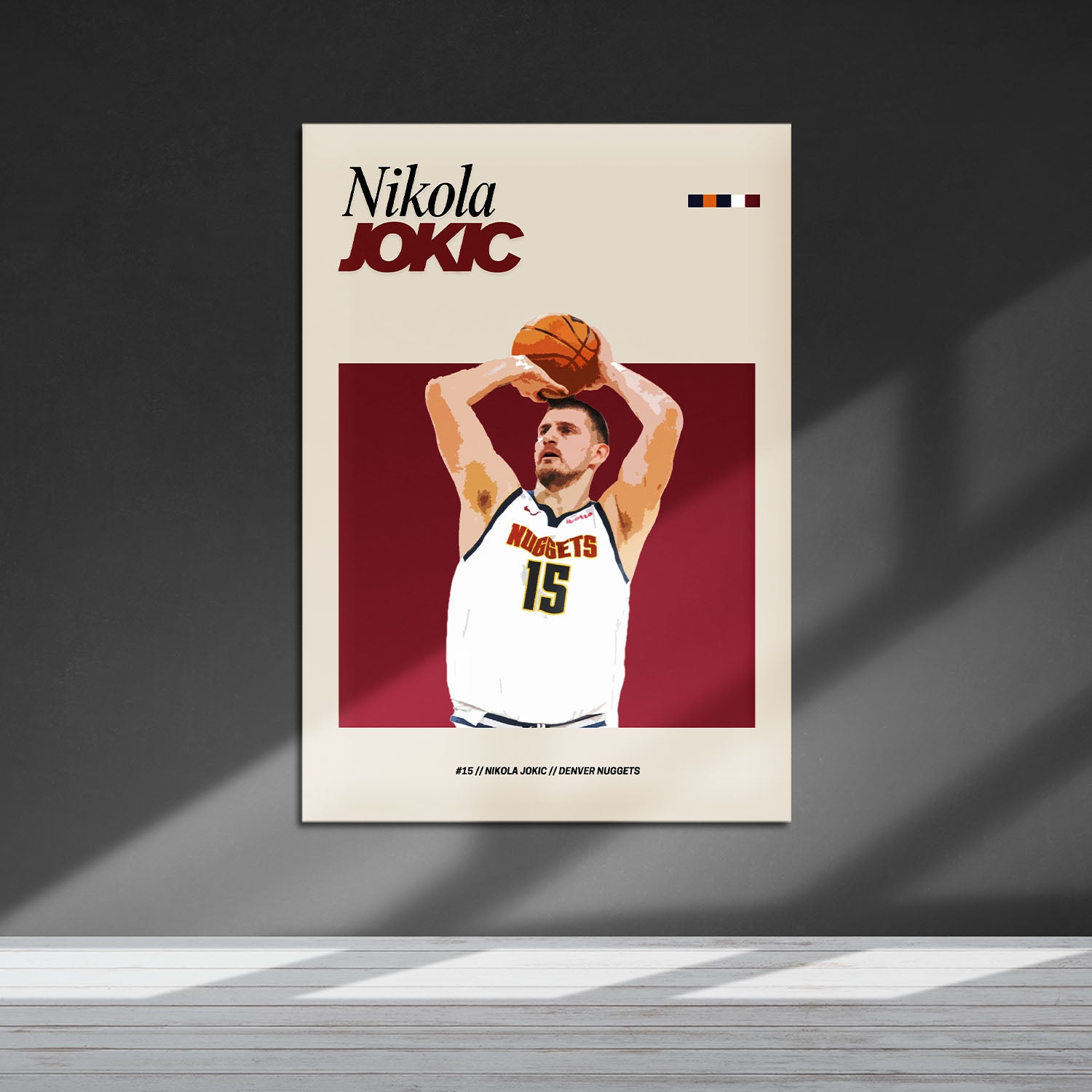 Flex Designs Metal Poster Nikola Jokic FlexM 5 x 7" Home Goods - Sports  Metal Poster