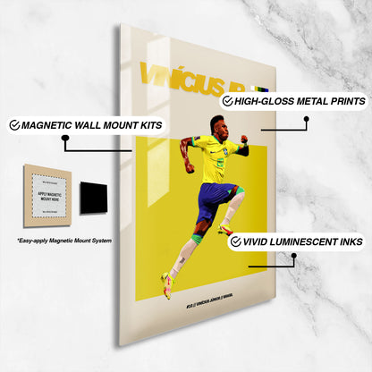 Flex Designs Metal Poster Vinicius Junior FlexM 16 x 24" Home Goods - Sports  Metal Poster
