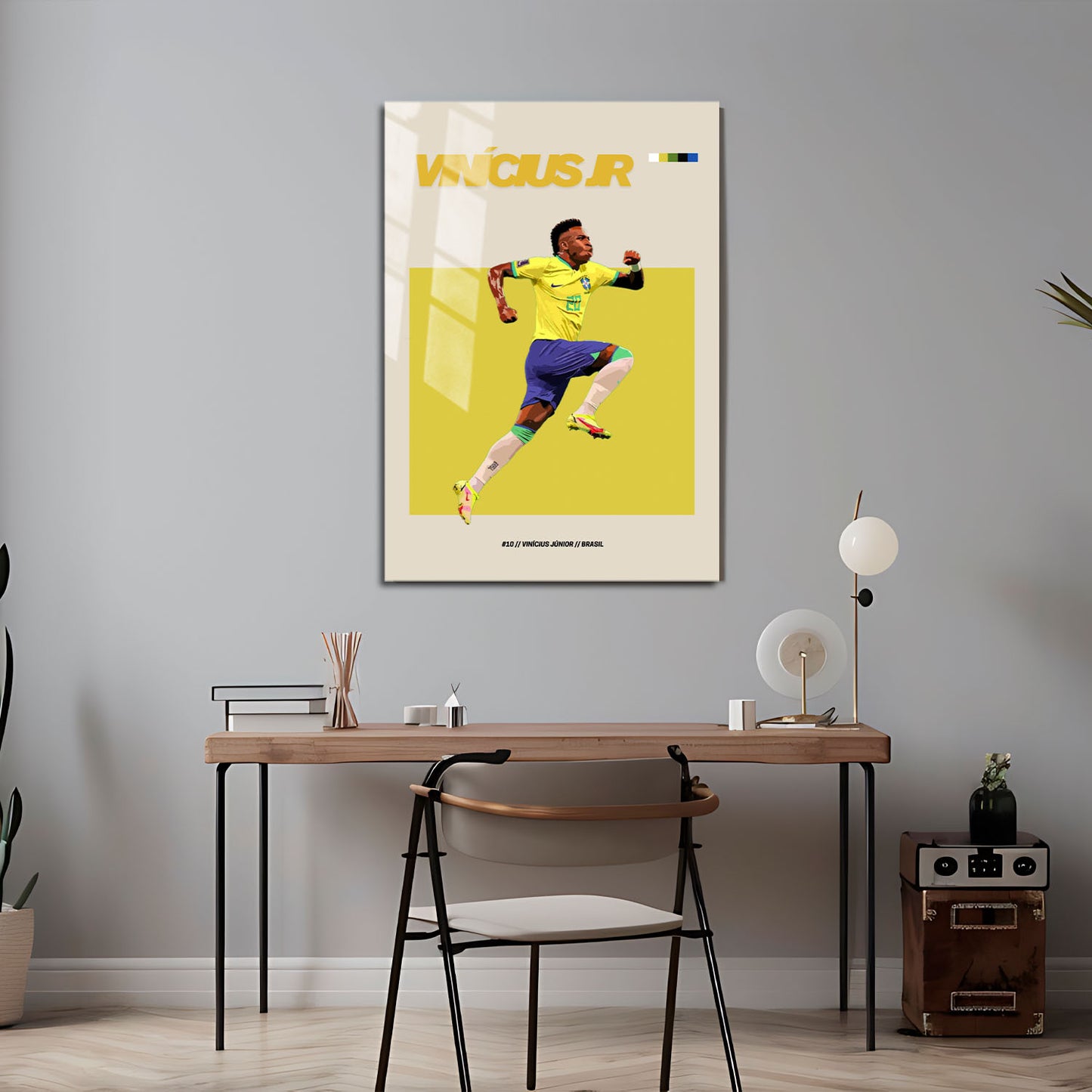 Flex Designs Metal Poster Vinicius Junior FlexM 5 x 7" Home Goods - Sports  Metal Poster