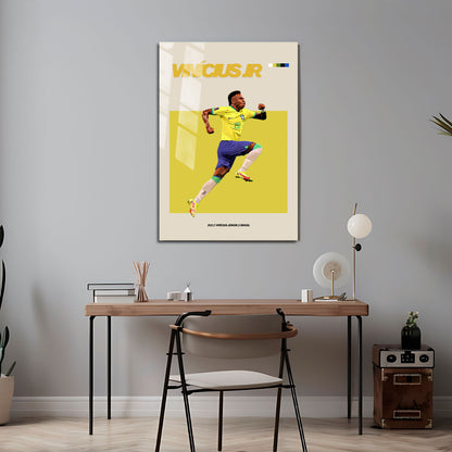 Flex Designs Metal Poster Vinicius Junior FlexM 5 x 7" Home Goods - Sports  Metal Poster