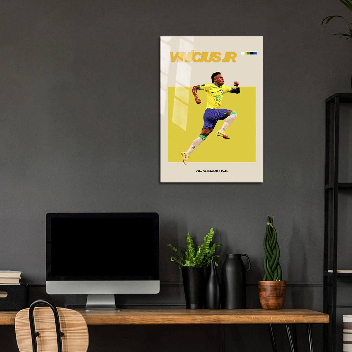 Flex Designs Metal Poster Vinicius Junior FlexM 24 x 36" Home Goods - Sports  Metal Poster