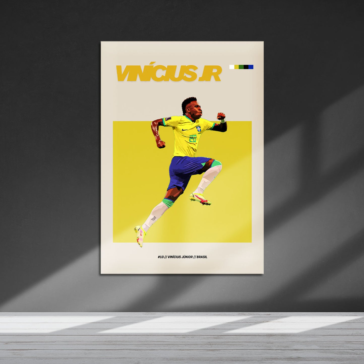 Flex Designs Metal Poster Vinicius Junior FlexM 5 x 7" Home Goods - Sports  Metal Poster