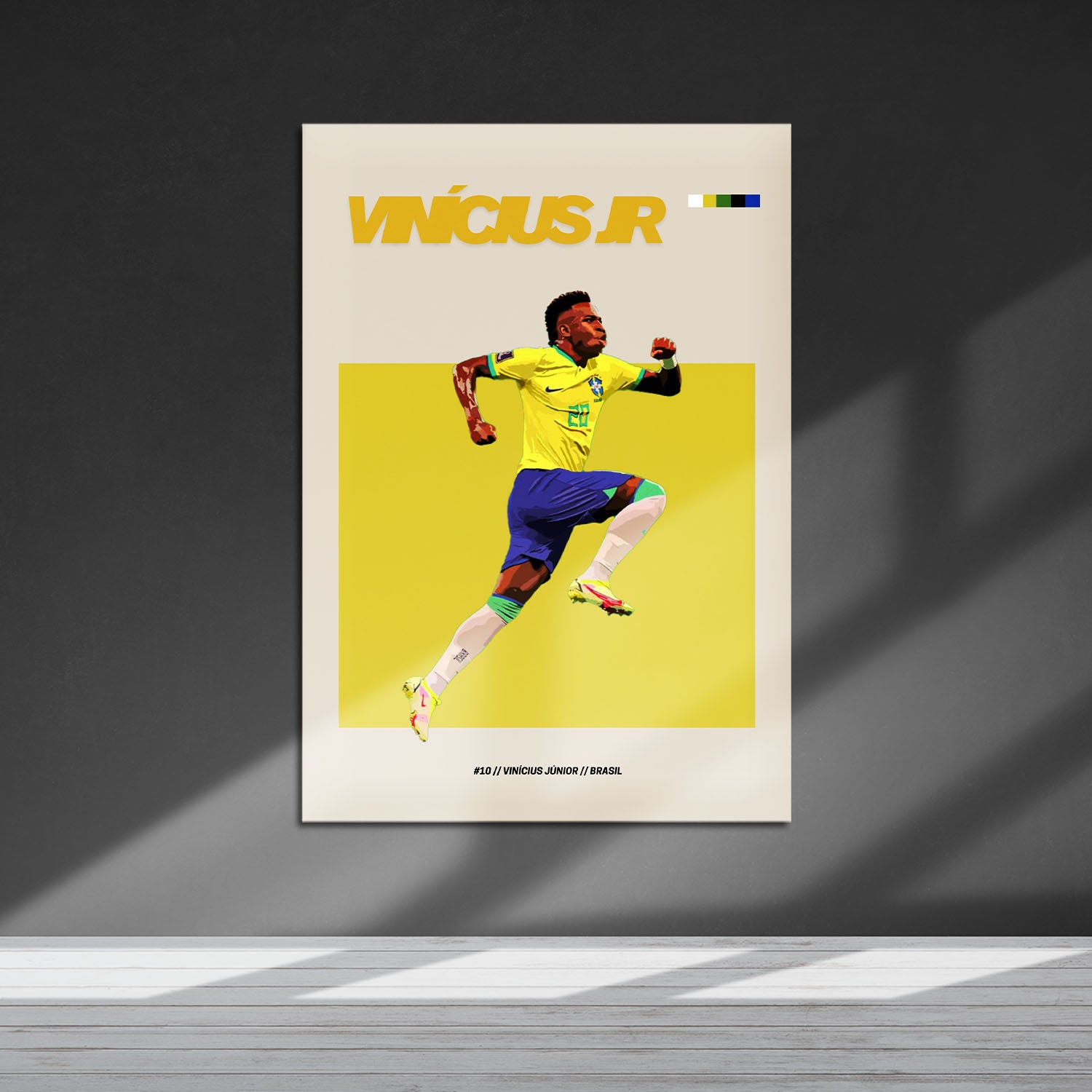 Flex Designs Metal Poster Vinicius Junior FlexM 5 x 7" Home Goods - Sports  Metal Poster