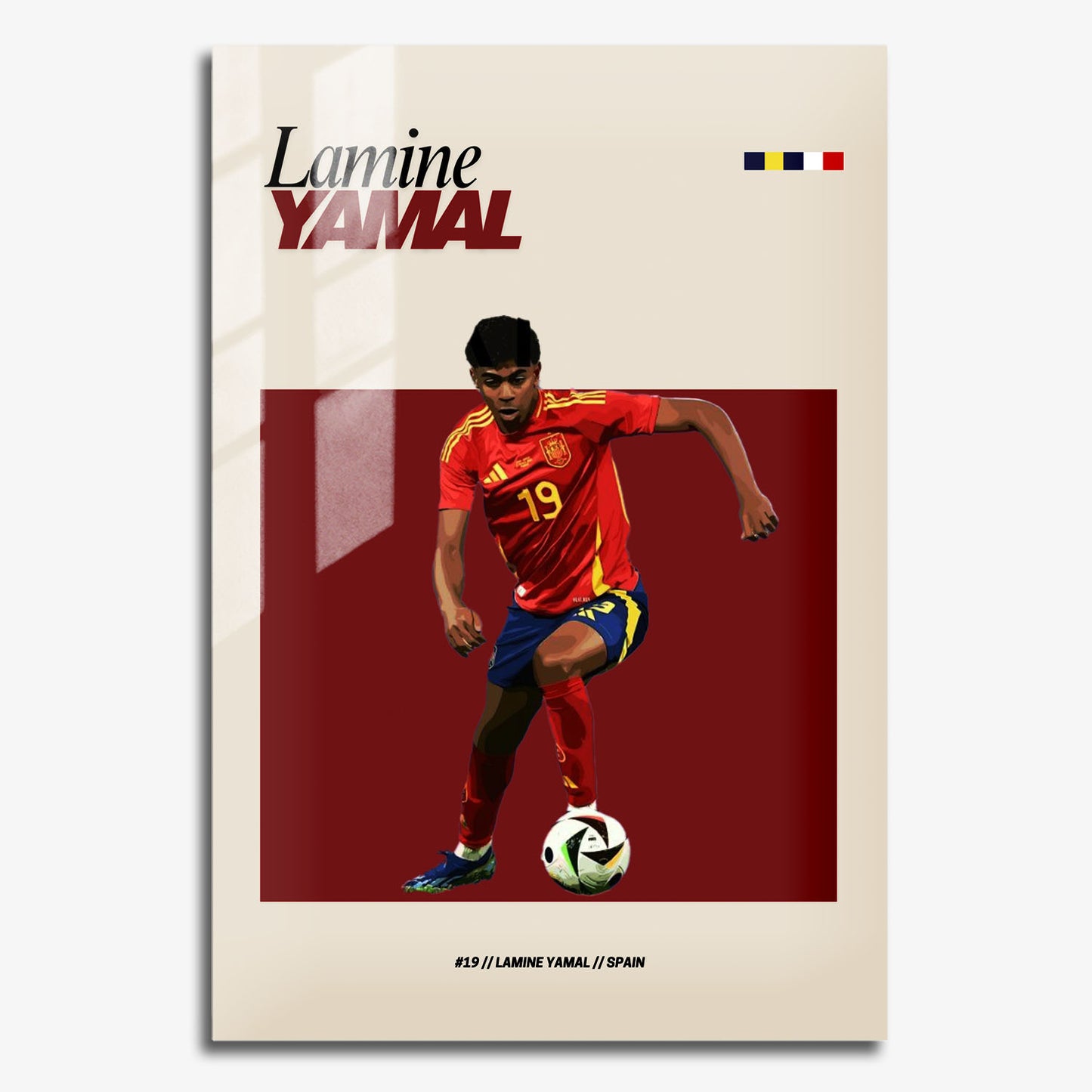Flex Designs Metal Poster Lamine Yamal FlexM 11 x 17" Home Goods - Sports  Metal Poster