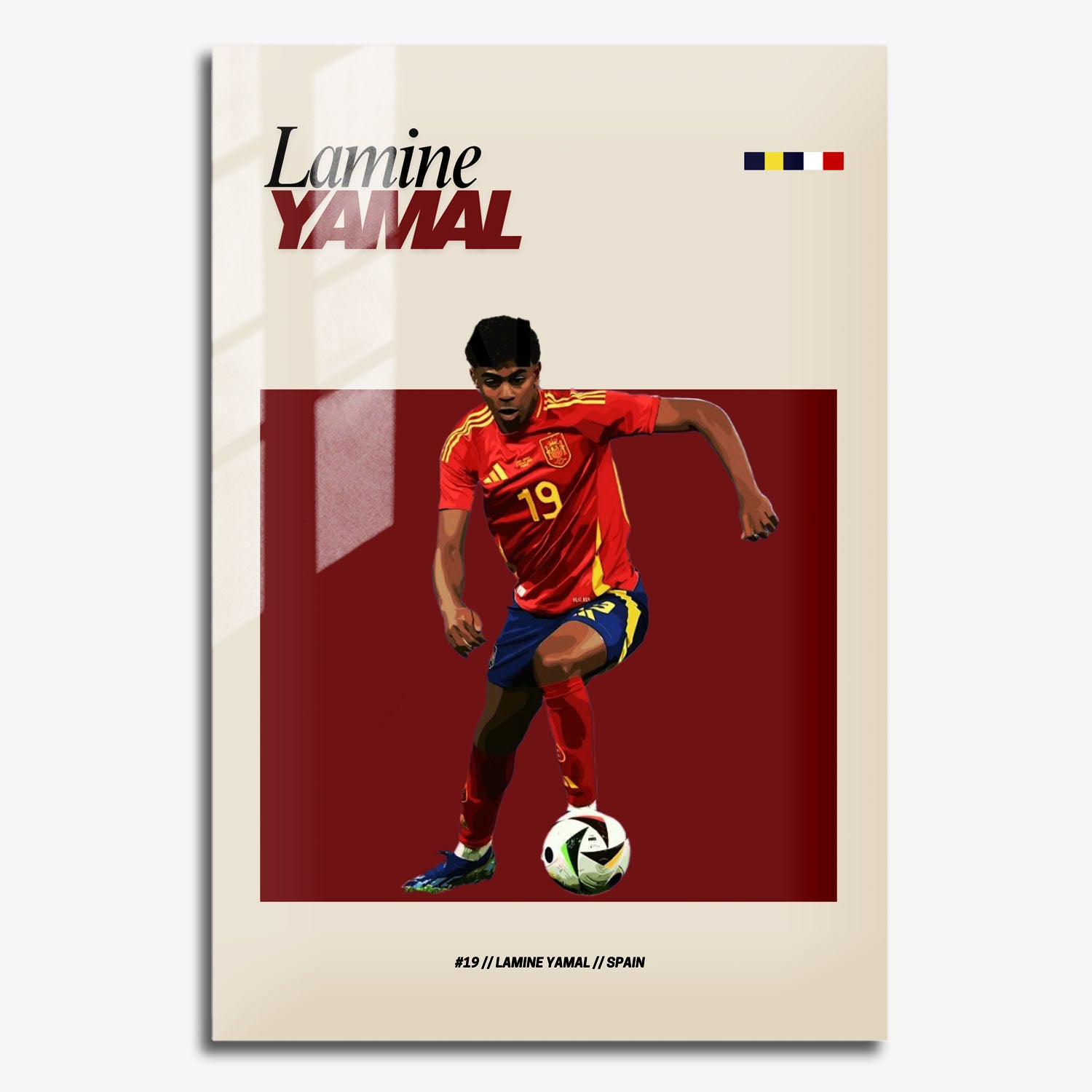 Flex Designs Metal Poster Lamine Yamal FlexM 11 x 17" Home Goods - Sports  Metal Poster