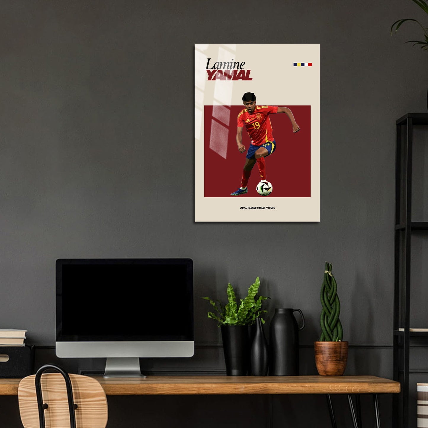 Flex Designs Metal Poster Lamine Yamal FlexM 24 x 36" Home Goods - Sports  Metal Poster