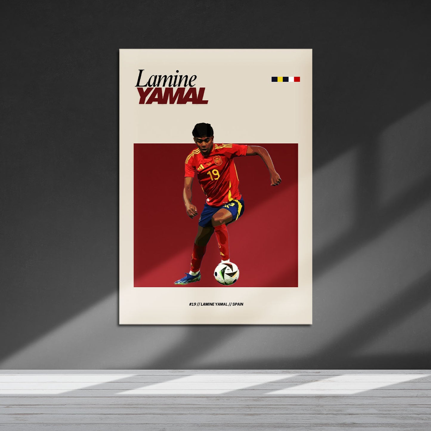 Flex Designs Metal Poster Lamine Yamal FlexM 5 x 7" Home Goods - Sports  Metal Poster