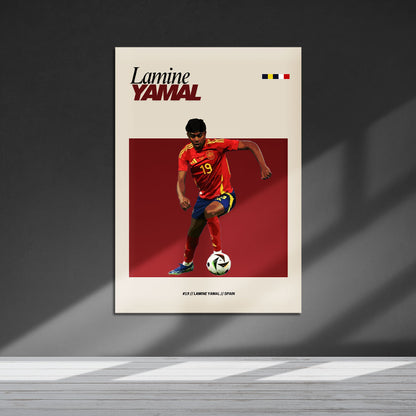 Flex Designs Metal Poster Lamine Yamal FlexM 5 x 7" Home Goods - Sports  Metal Poster