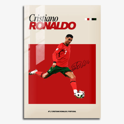 Flex Designs Metal Poster Cristiano Ronaldo Portugal FlexM 11 x 17" Home Goods - Sports  Metal Poster