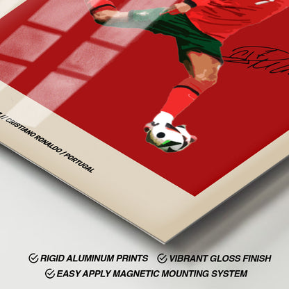 Flex Designs Metal Poster Cristiano Ronaldo Portugal FlexM 11 x 17" Home Goods - Sports  Metal Poster