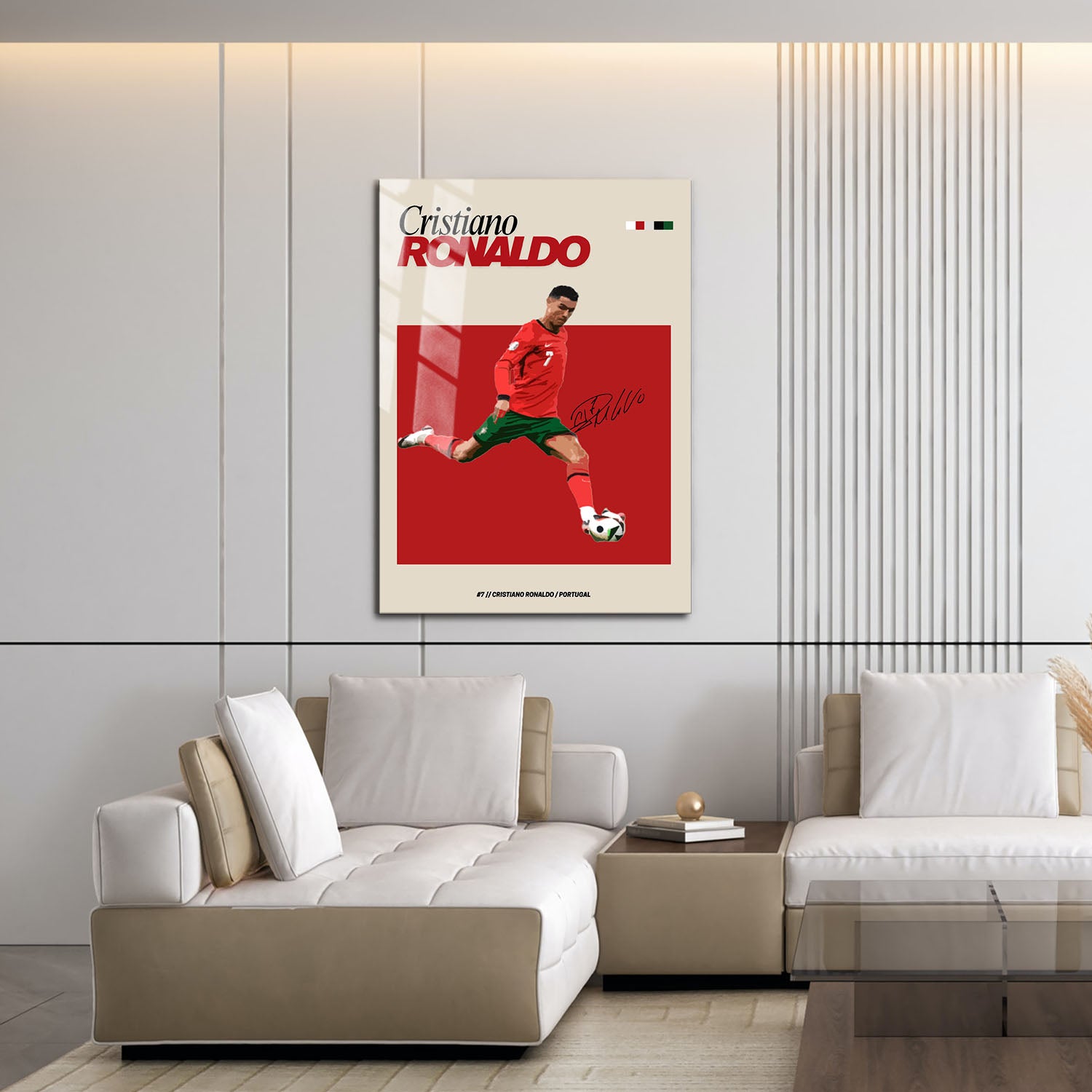 Flex Designs Metal Poster Cristiano Ronaldo Portugal FlexM 16 x 24" Home Goods - Sports  Metal Poster