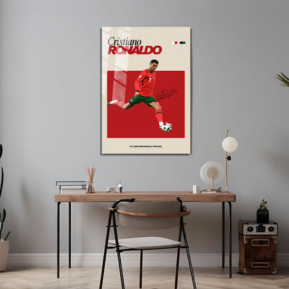 Flex Designs Metal Poster Cristiano Ronaldo Portugal FlexM 5 x 7" Home Goods - Sports  Metal Poster