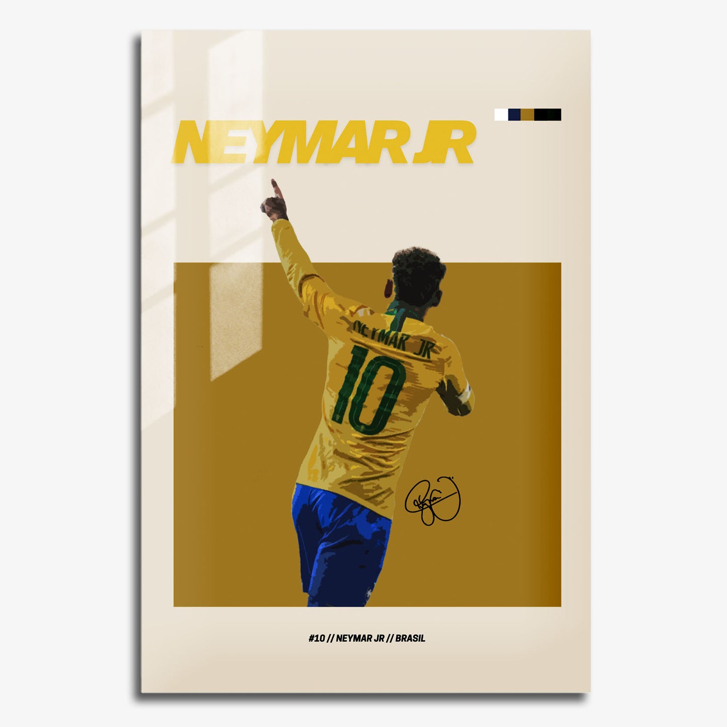 Flex Designs Metal Poster Neymar Jr FlexM 11 x 17" Home Goods - Sports  Metal Poster