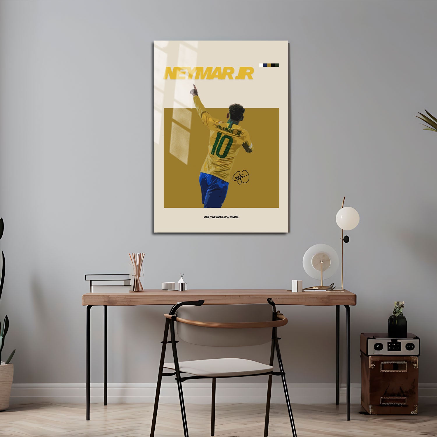 Flex Designs Metal Poster Neymar Jr FlexM 5 x 7" Home Goods - Sports  Metal Poster