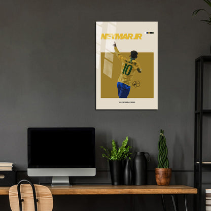 Flex Designs Metal Poster Neymar Jr FlexM 24 x 36" Home Goods - Sports  Metal Poster