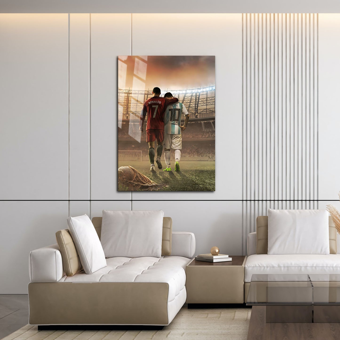 Flex Designs Metal Poster Ronaldo Messi The Final Walk 16 x 24" Home Goods - Sports  Metal Poster