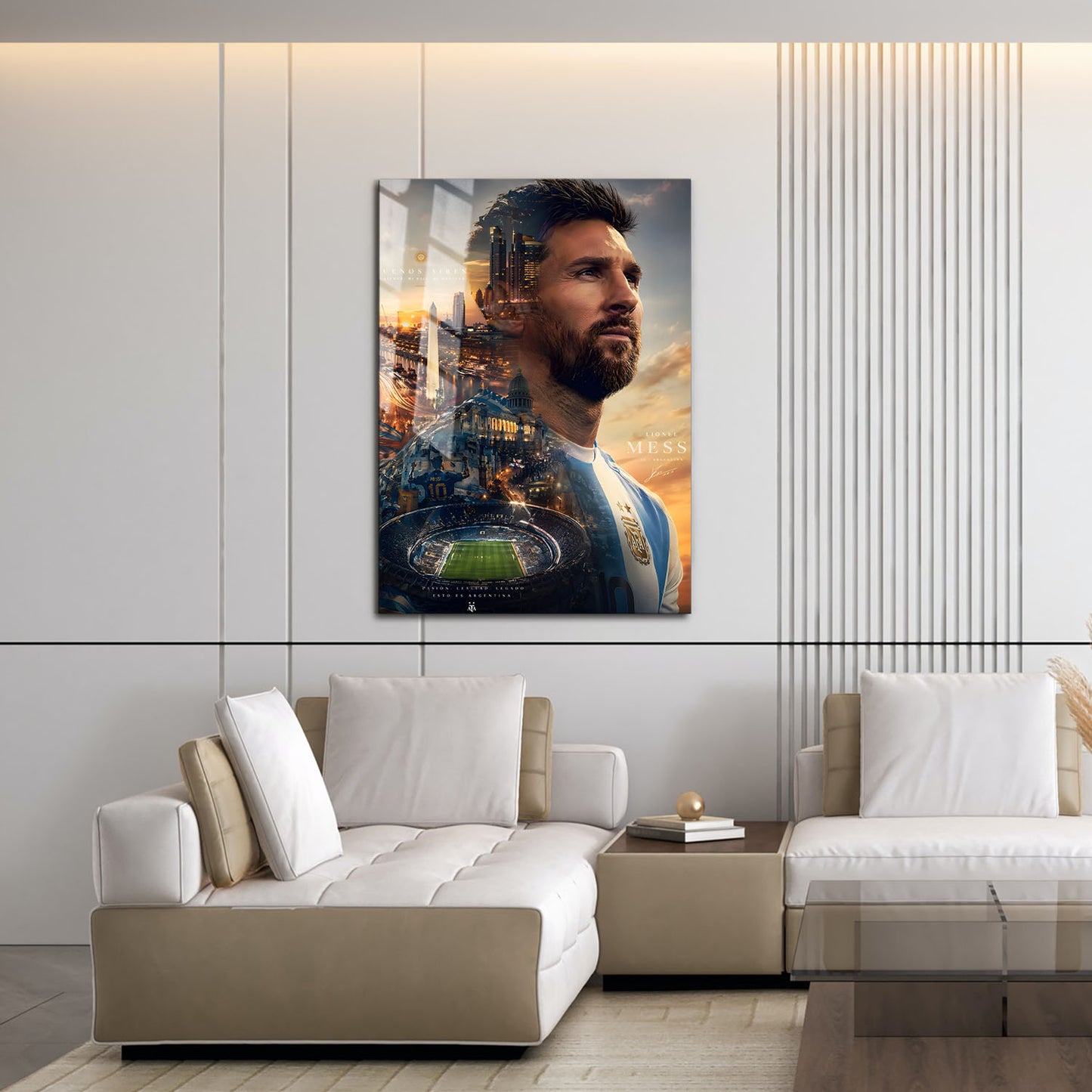 Flex Designs Metal Poster Lionel Messi Portrait 16 x 24" Home Goods - Sports  Metal Poster