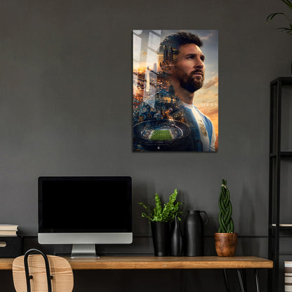 Flex Designs Metal Poster Lionel Messi Portrait 24 x 36" Home Goods - Sports  Metal Poster