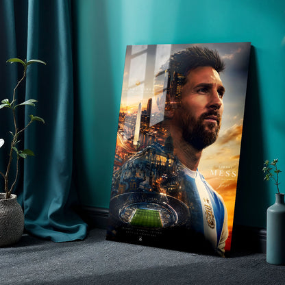 Flex Designs Metal Poster Lionel Messi Portrait 24 x 36" Home Goods - Sports  Metal Poster