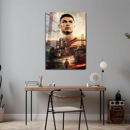 Flex Designs Metal Poster Cristiano Ronaldo Portrait 5 x 7" Home Goods - Sports  Metal Poster