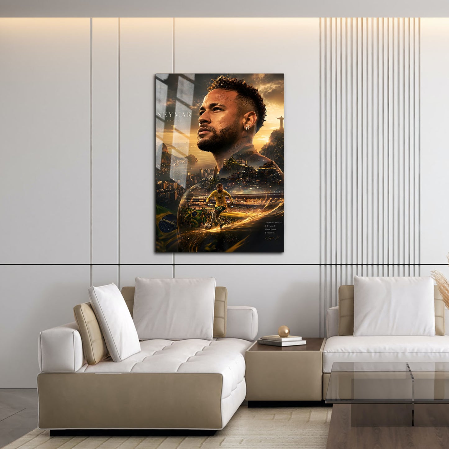 Flex Designs Metal Poster Neymar Jr Portrait 16 x 24" Home Goods - Sports  Metal Poster