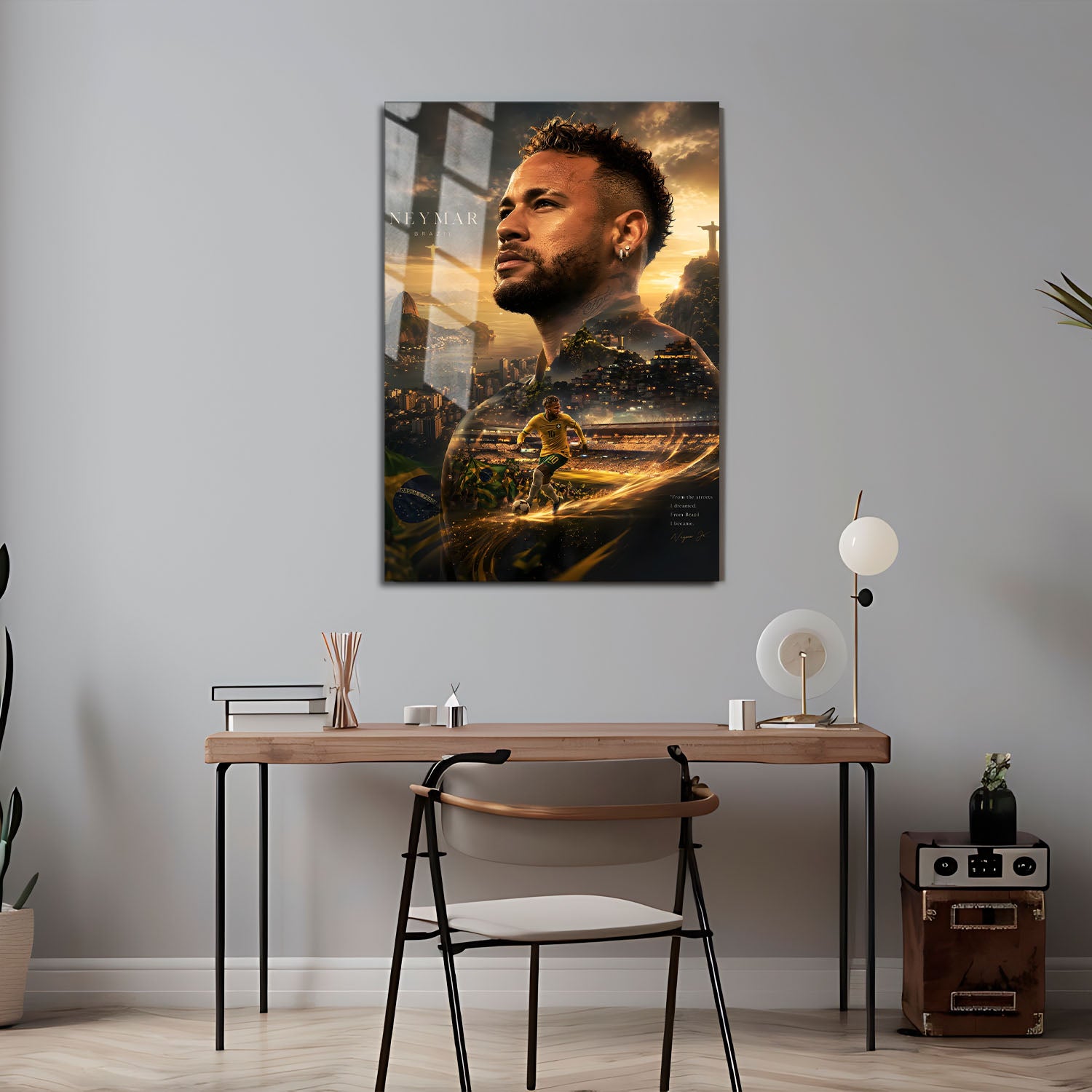 Flex Designs Metal Poster Neymar Jr Portrait 5 x 7" Home Goods - Sports  Metal Poster