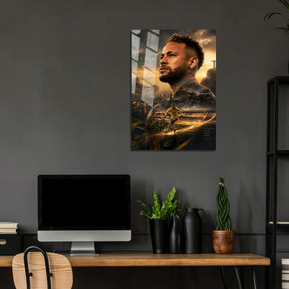 Flex Designs Metal Poster Neymar Jr Portrait 24 x 36" Home Goods - Sports  Metal Poster