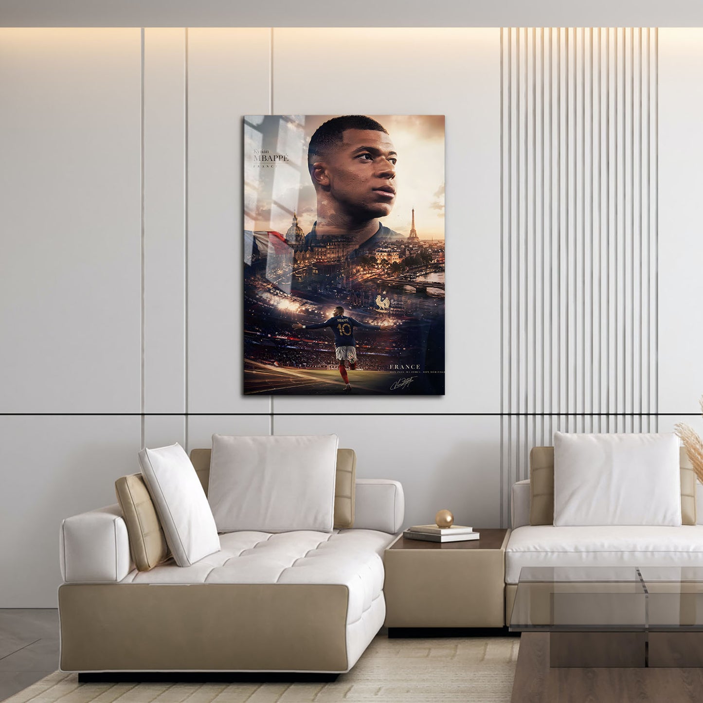 Flex Designs Metal Poster Kylian Mbappe Portrait 16 x 24" Home Goods - Sports  Metal Poster