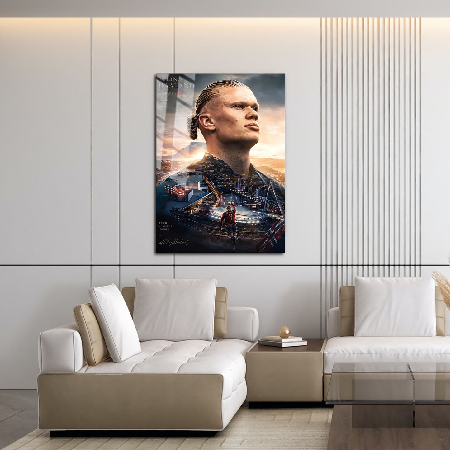 Flex Designs Metal Poster Erling Haaland Portrait 16 x 24" Home Goods - Sports  Metal Poster