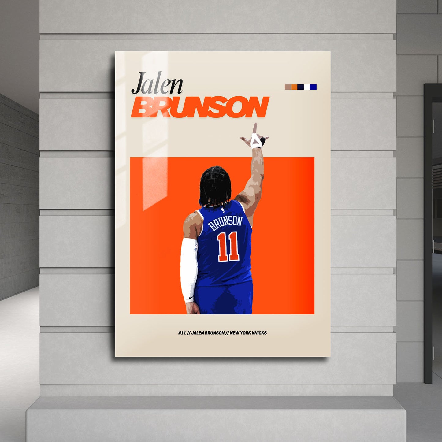 Flex Designs Metal Poster Jalen Brunson FlexM 5 x 7" Home Goods - Sports  Metal Poster
