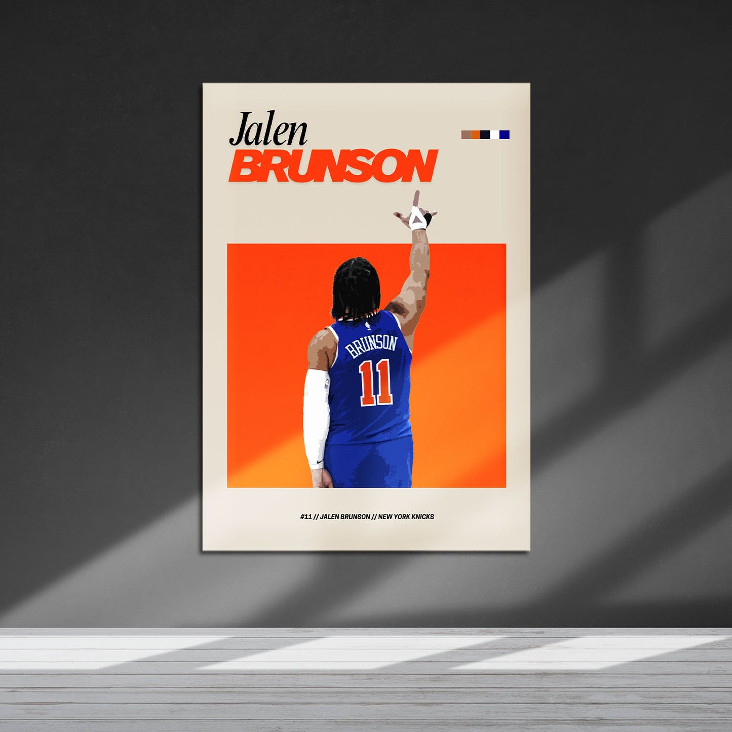 Flex Designs Metal Poster Jalen Brunson FlexM 24 x 36" Home Goods - Sports  Metal Poster