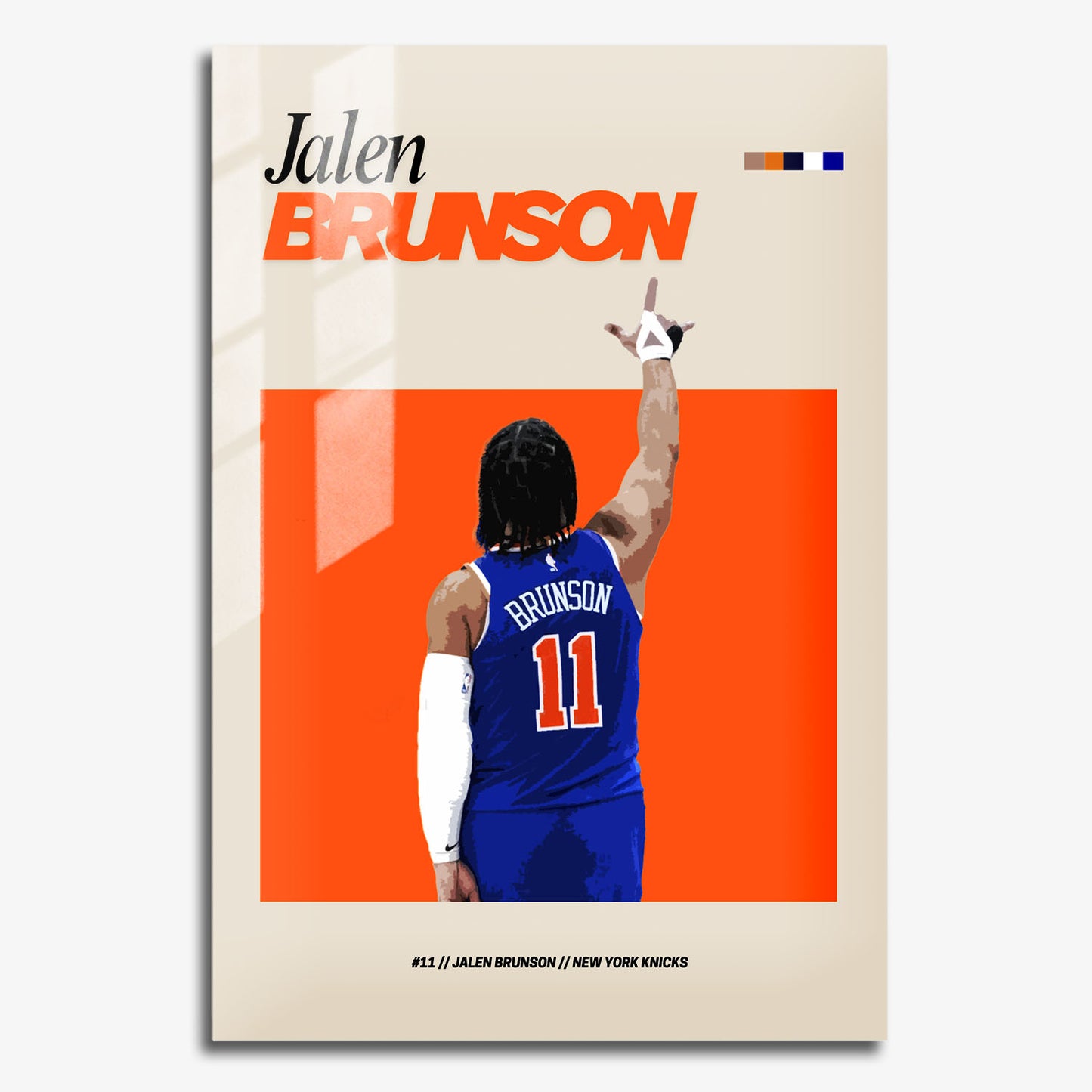 Flex Designs Metal Poster Jalen Brunson FlexM 24 x 36" Home Goods - Sports  Metal Poster