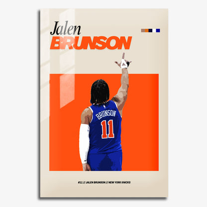 Flex Designs Metal Poster Jalen Brunson FlexM 24 x 36" Home Goods - Sports  Metal Poster