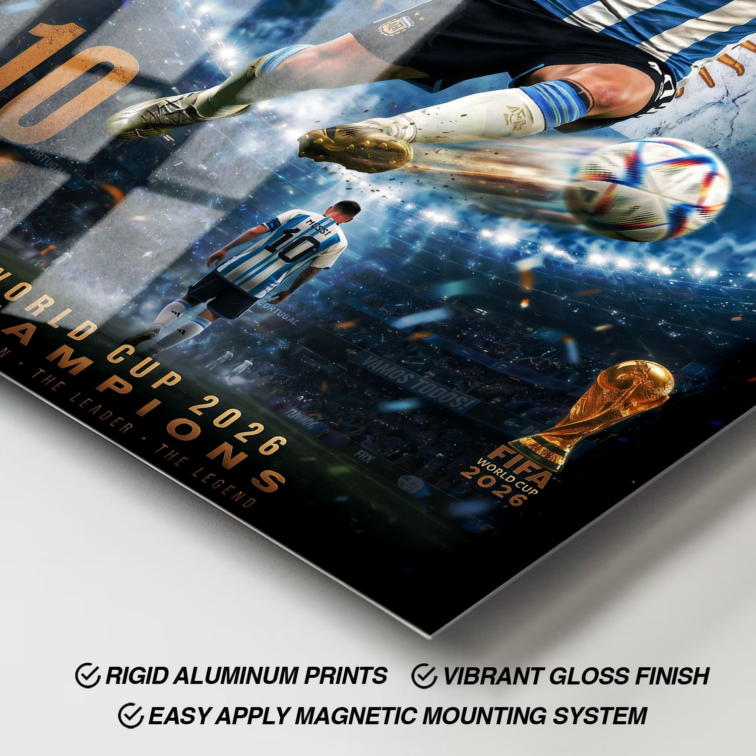 Flex Designs Metal Poster Lionel Messi Argentina 2026 11 x 17" Home Goods - Sports  Metal Poster